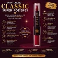 BATOM BASTAO E BATOM LIQUIDO MATTE CLASSIC SUPER PODERES