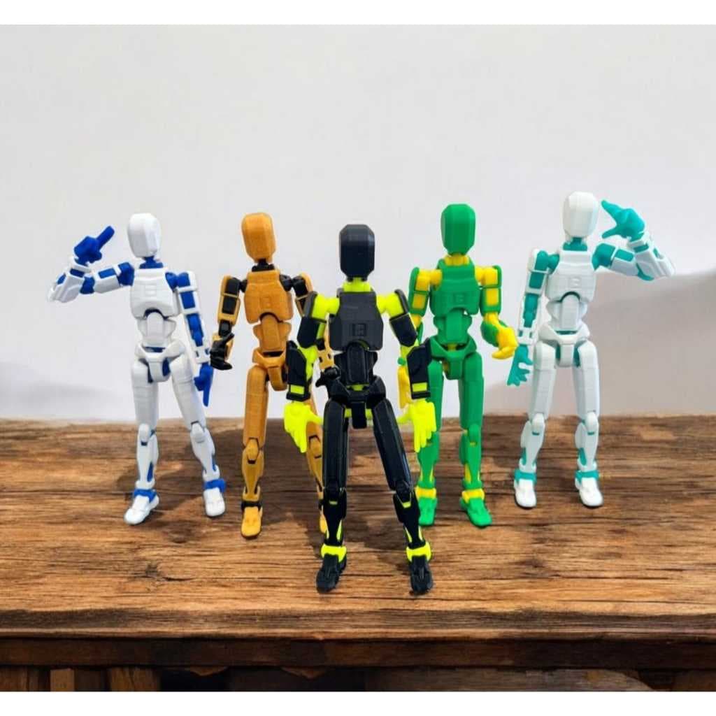 Boneco Articulado Dummy 13 para Artistas - DESMONTADO - Com Cores sorteadas ATENÇÃO SERA ENVIADO CORES ALEATÓRIAS 14cm