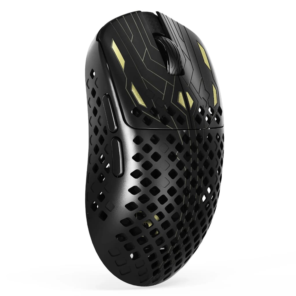Mouse Gamer Sem Fio MAMBASNAKE M2 Ultra-Leve, PAW3395PRO 40000 DPI, Fibra de Carbono 41g, Tri-Mode