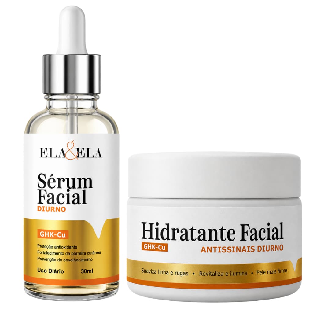 Kit Sérum Facial Diurno + Hidratante Antissinais Diurno - Firmador, Revitalizador e Anti-Idade