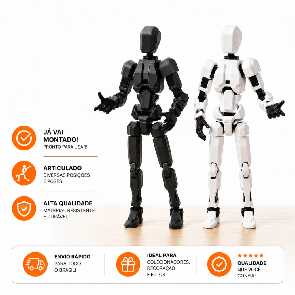 Boneco Dummy 13 Robô Articulado Action Figure Totalmente Articulado Já Montado Pronto Para Usar