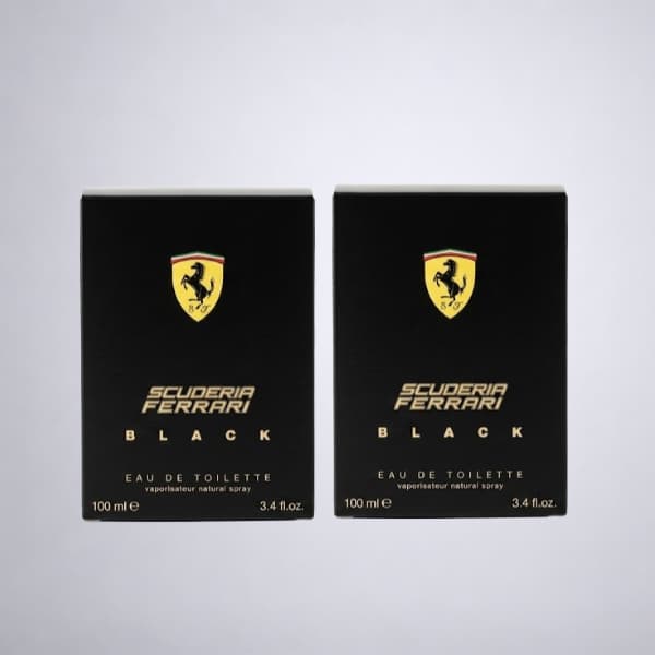 Kit 2 Perfumes Ferrari Black Masculino 100ml Eau Toilette Clássico Aroma Marcante Importado Elegante