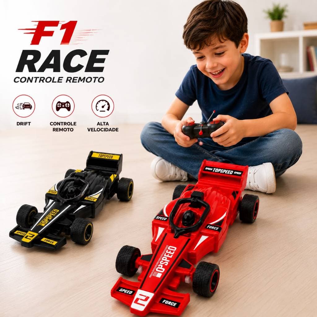 Carrinho F1 Ferrari Drift Controle Remoto Brinquedo Infantil Carro de Corrida para Crianças