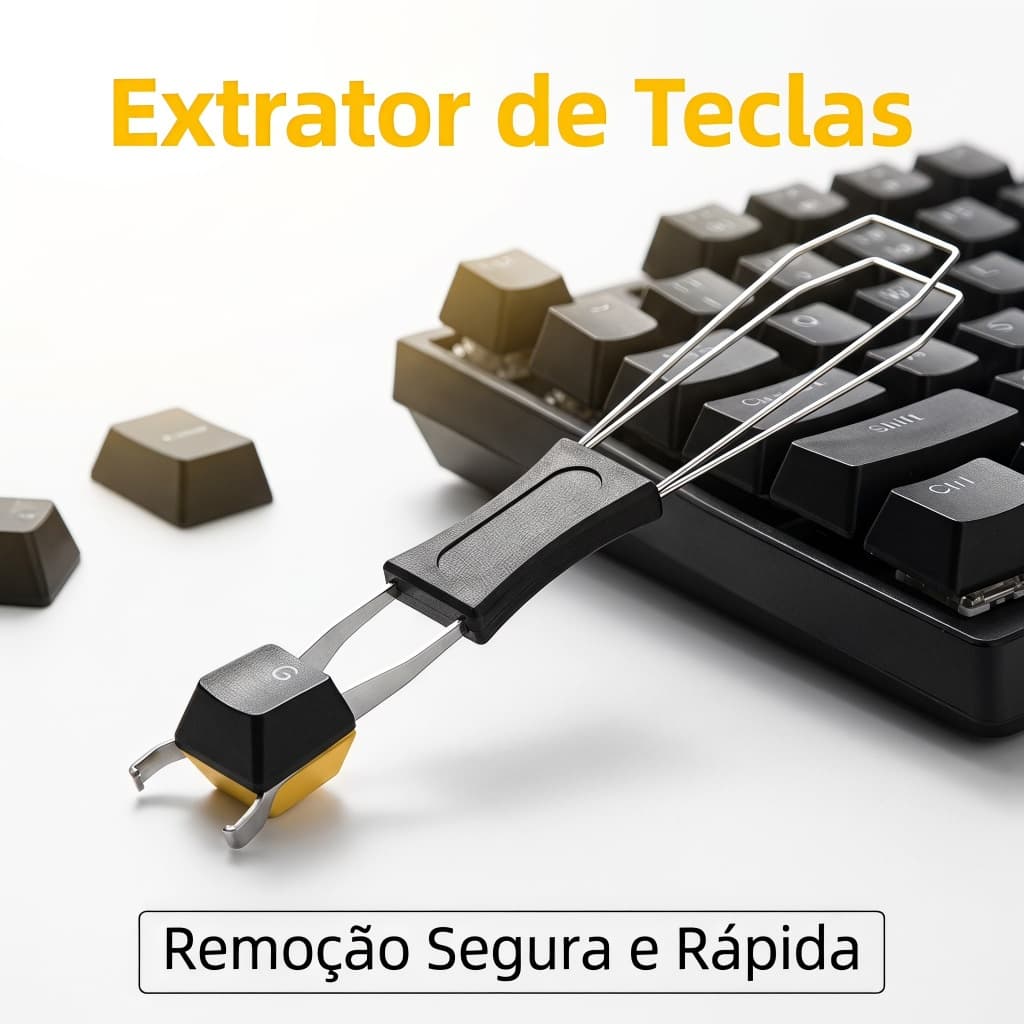 Removedor Combinado 2 em 1 Retira Keycaps e Switches para Teclados Mecânicos