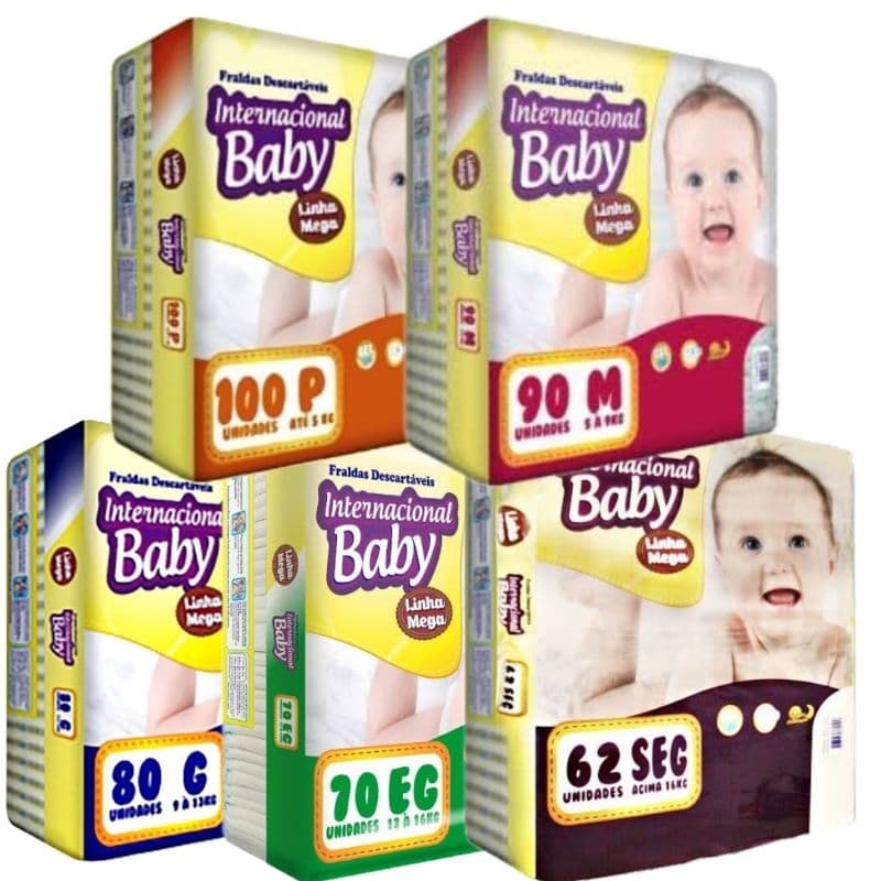 Fralda descartável infantil Internacional Baby PACOTÃO