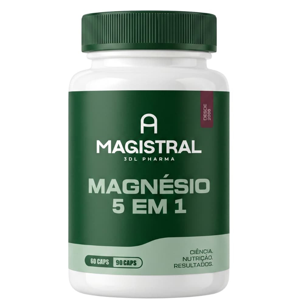 Magnésio 5 em 1 Original Puro A Magistral Pro Super Mix Magnésio Suplementos Vitaminas