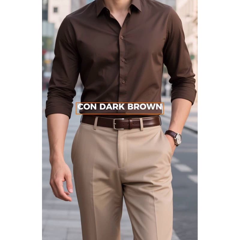 Camisa Social Masculina Manga Longa Slim Esporte Algodão