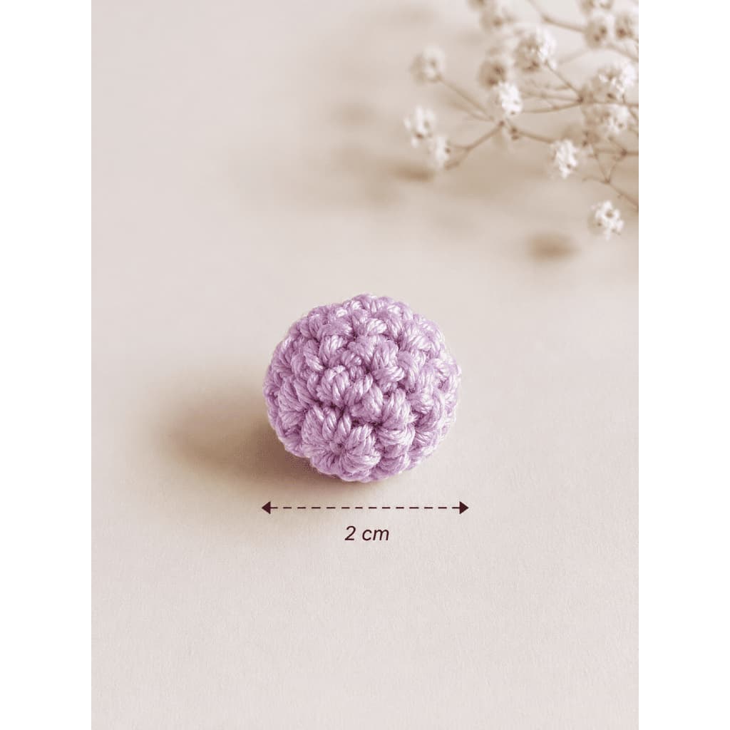 Kit com 6 Bolinhas / Esferas em Amigurumi Crochê Lembrancinha 2cm