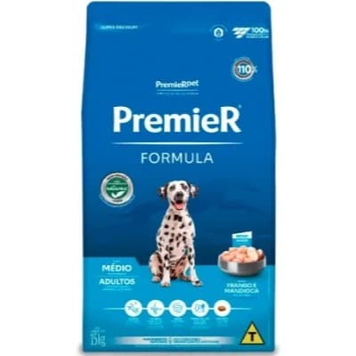 Ração Premier Fórmula Raças Médias Adulto Frango 15kg