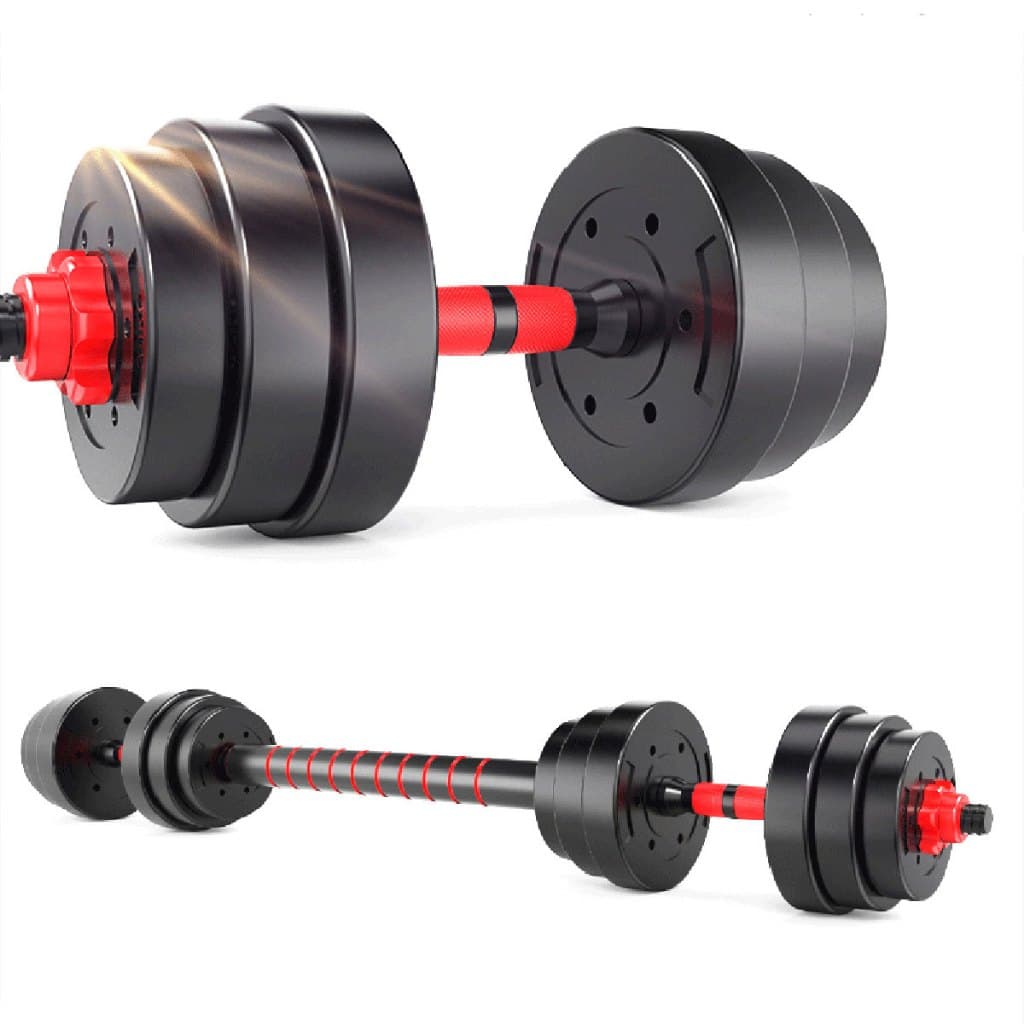 Jogo de Halteres Ajustável 30Kg Barra Extensora Academia Musculação