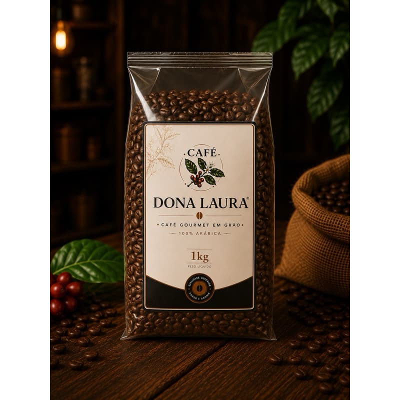 Café Dona Laura 1kg em grão 100% Arábica Matas de Minas