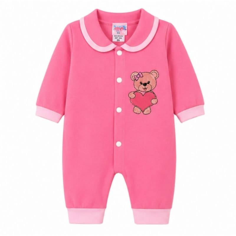 Macacão de Bebe Menino/Menina Algodão Bordado Roupa de Bebe Menino/Menina