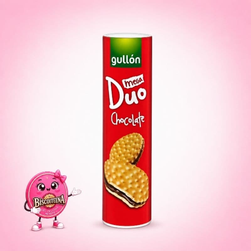 🇪🇦 Biscoito Mega Duo Chocolate Recheado Gullón 500g - importado