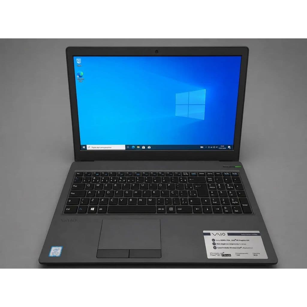 Notebook Vaio I5 7th 8gb 15,6 Polegadas Ssd 128gb Windows 10 Pro
