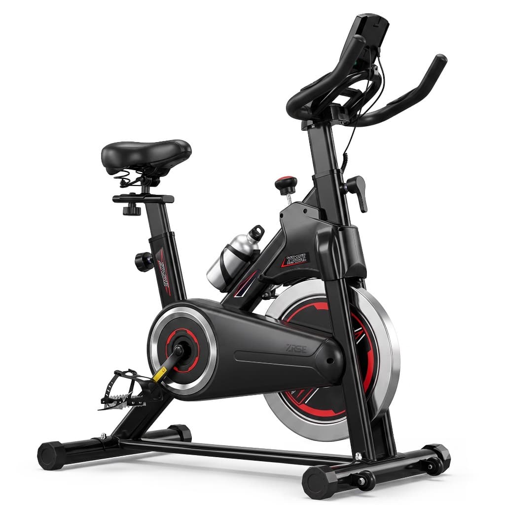 ZRSE Bicicleta Ergométrica Spinning Silenciosa Ajustável para Altura Suporta até 150kg para Treino em Casa