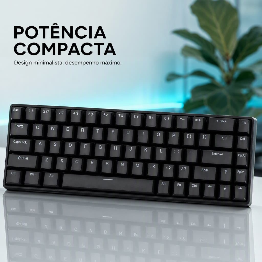 Teclado Mecânico Gamer com Switch Red, RGB e Layout ANSI Funciona bem para Jogos e Trabalho