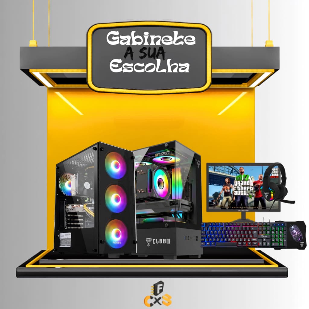 Pc Gamer Completo Core i7, 16gb Ddr3, SSD 240gb, Placa de Vídeo 4gb + Monitor 19" + Combo Gamer