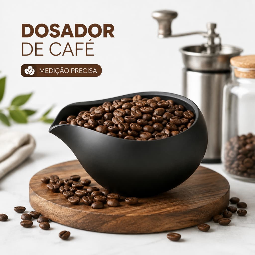 Dosador de Café Barista Medida Precisa para Café em Grãos ou Moído
