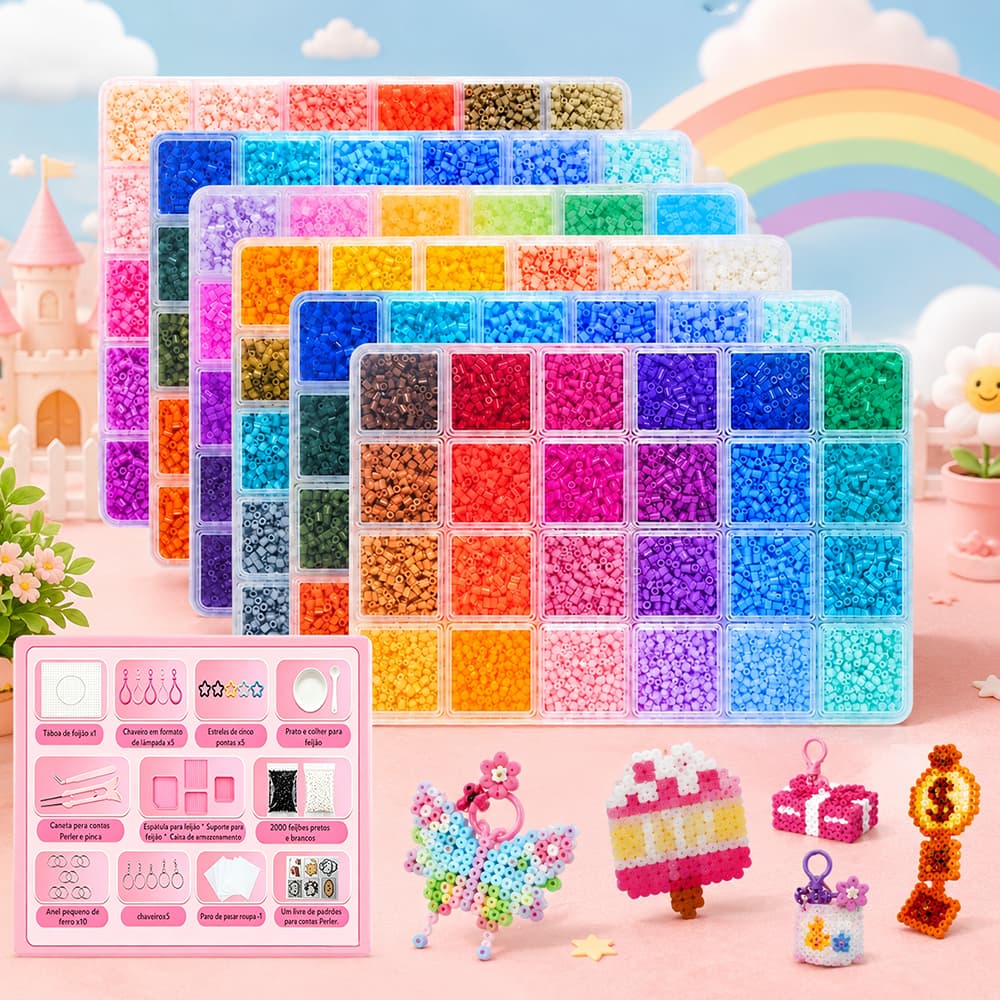Kit Hama Beads 2,6mm, 11 conjuntos de ferramentas, Brinquedo DIY Infantil de Artesanato, Chaveiro, Brinquedo Educativo.
