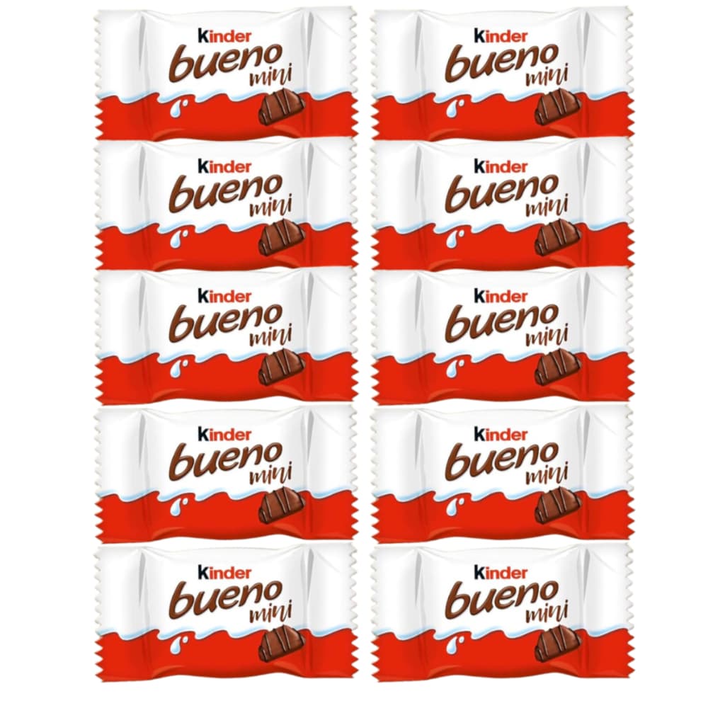Kit 10x10g Kinder Mini Bueno Ao Leite Importado