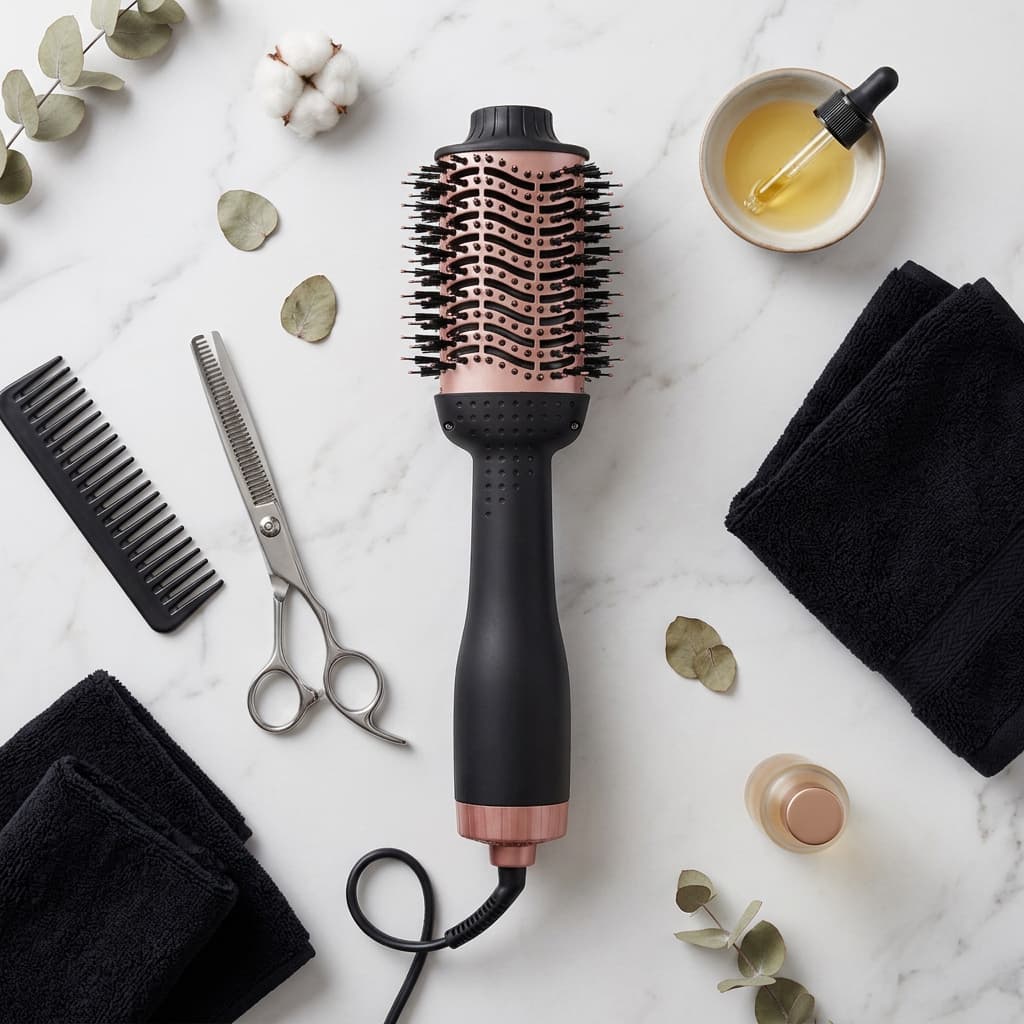 Escova Secadora Profissional 3 em 1 Bivolt Alisa Modela 1300W Seca Beleza Feminina cuidados Cabelo Secador