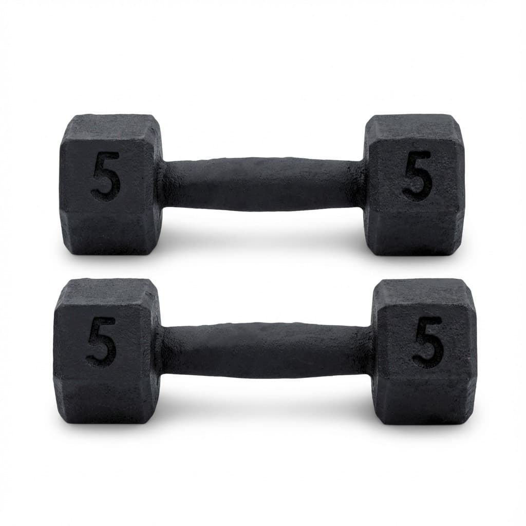 Kit 2 Halter 5Kg (Par) Musculação Academia Treino Peso Fitness Gym Exercícios Ferduor Físicos sporte Fisioterapia