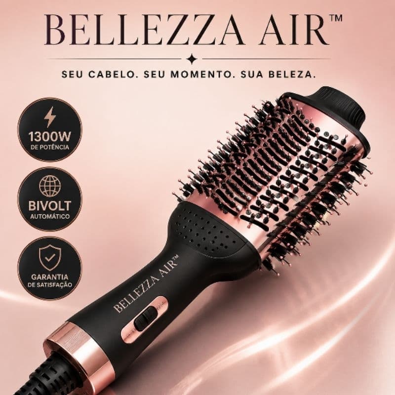 Escova Secadora Cabelo Profissional Bivolt Potente 1300w Secagem Rapida Modelador