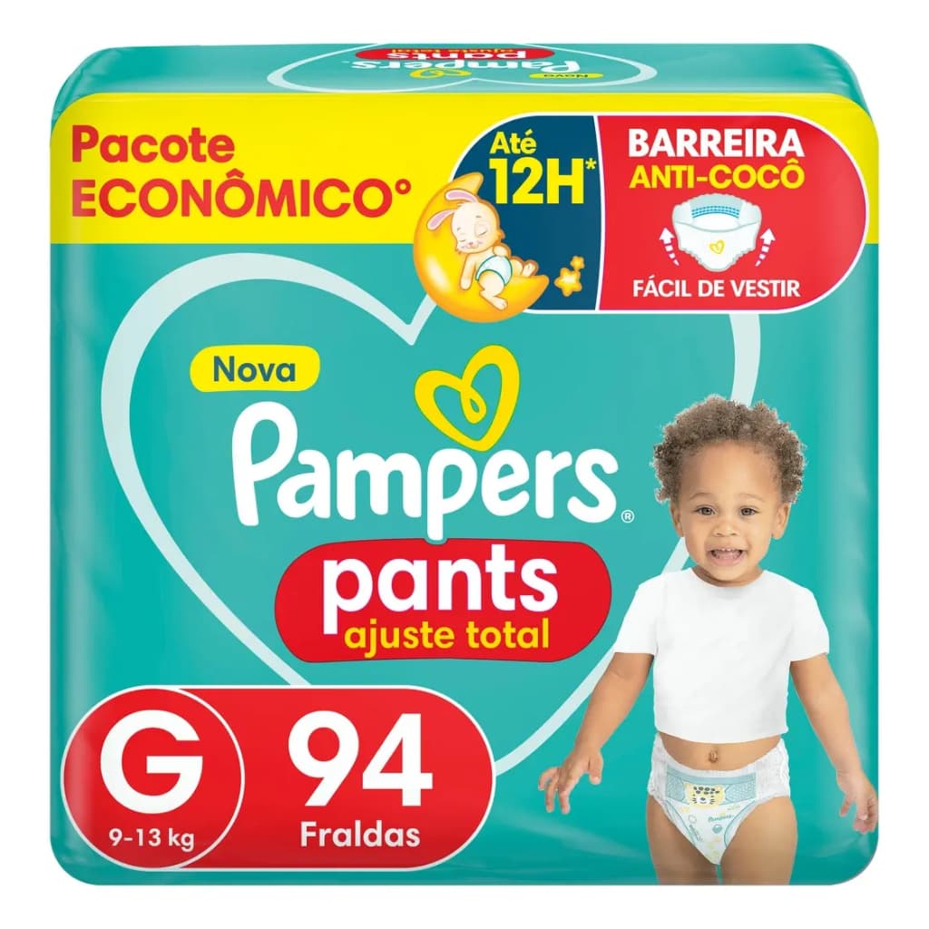 Fralda Pampers Pants Ajuste Total Tamanho G - 94 Unidades