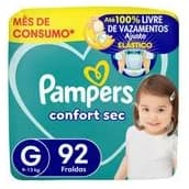 Fraldas Pampers confort Sec G-92 unid