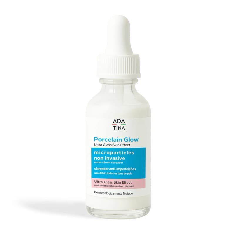 Sérum Facial Clareador Anti-Idade com Microespículas Invisíveis AdaTina– Porcelain Glow Ultra Glass Skin Effect 30ml