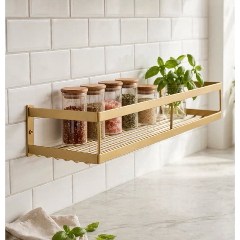 Prateleira Floreira Parede 45cm Suporte Plantas Temperos Shampoo Banheiro Metal