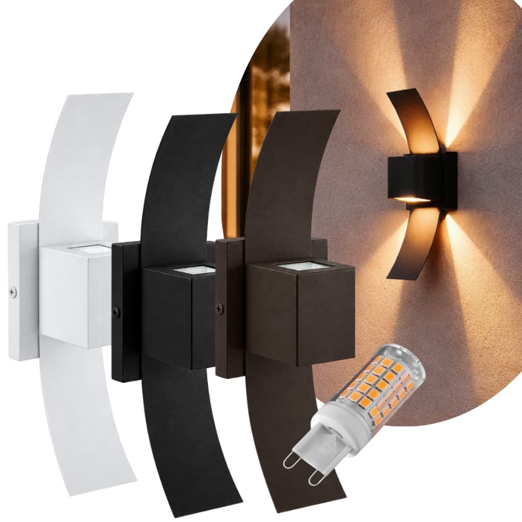 Arandela Aba Box Luminária Parede Muro - Externa e Interna + Lâmpada G9 5W - Não Enferruja