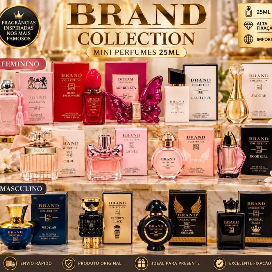 Mini Perfume Brand collection 25ml - Fragâncias Importadas Femininas e Masculinas Marcantes e Sofisticas.