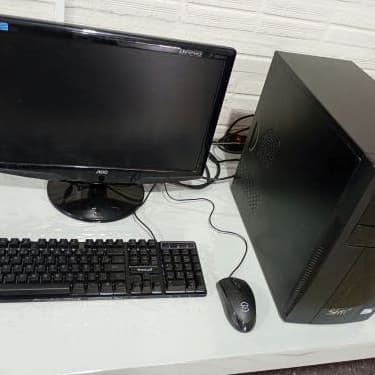 Pc Completo Monitor 19" intel i5 Com Gtx 1050ti 4gb SSD 240 Gb Hd 320Gb Memoria Ram 8 Gb + Teclado Mouse,Filtro De Linha