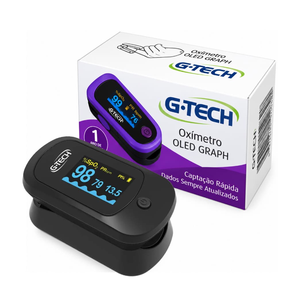 Oxímetro De Pulso Dedo de LCD Control Portátil Preciso - Gtech