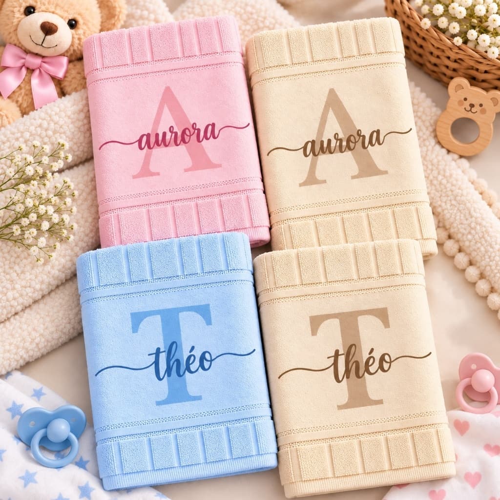 Kit 2 Toalhas Personalizadas Enxoval Bebê | Kit Escolar