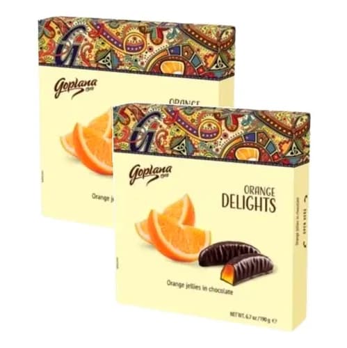 Chocolate Goplana Orange (Laranja) Deligths - Polônia - Kit 2 Unidadesde 190g Cada Chocolate Importado