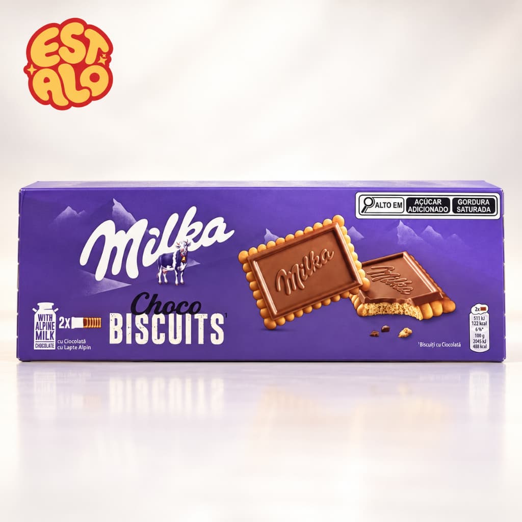 Biscoito Milka Choco Biscuit 150g Coberto com Chocolate ao Leite Importado