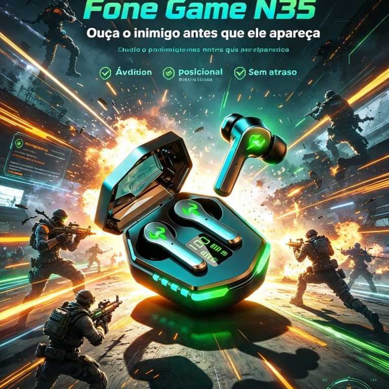Fone Ouvido Gamer 5.3 Tws Sem Fio Bluetooth Com Microfone Fone Ouvido Gamer Tws Sem Fio Bluetooth Com Microfone Fon