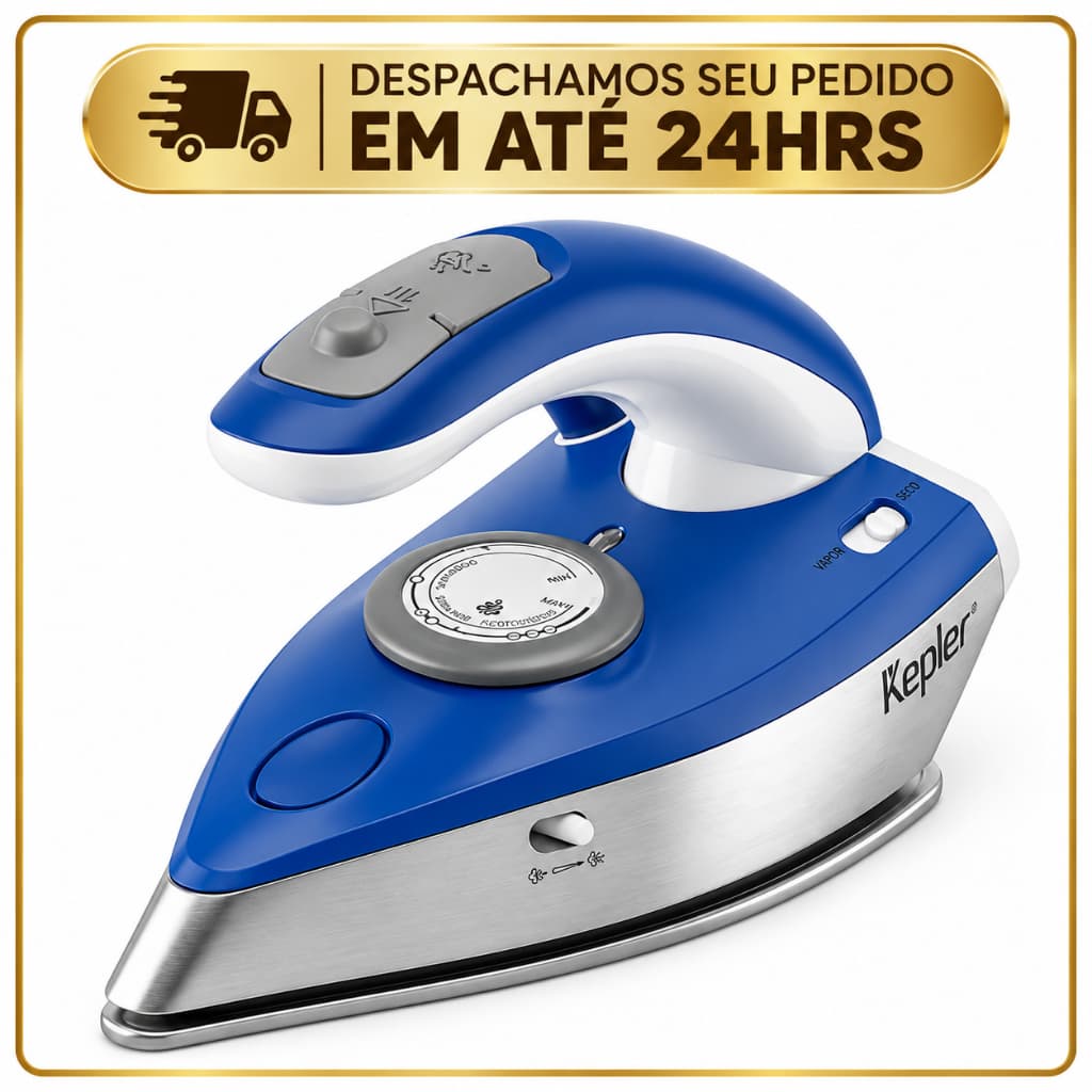 Ferro de Passar a Vapor Kepler KSL6610 1000W Azul Bivolt