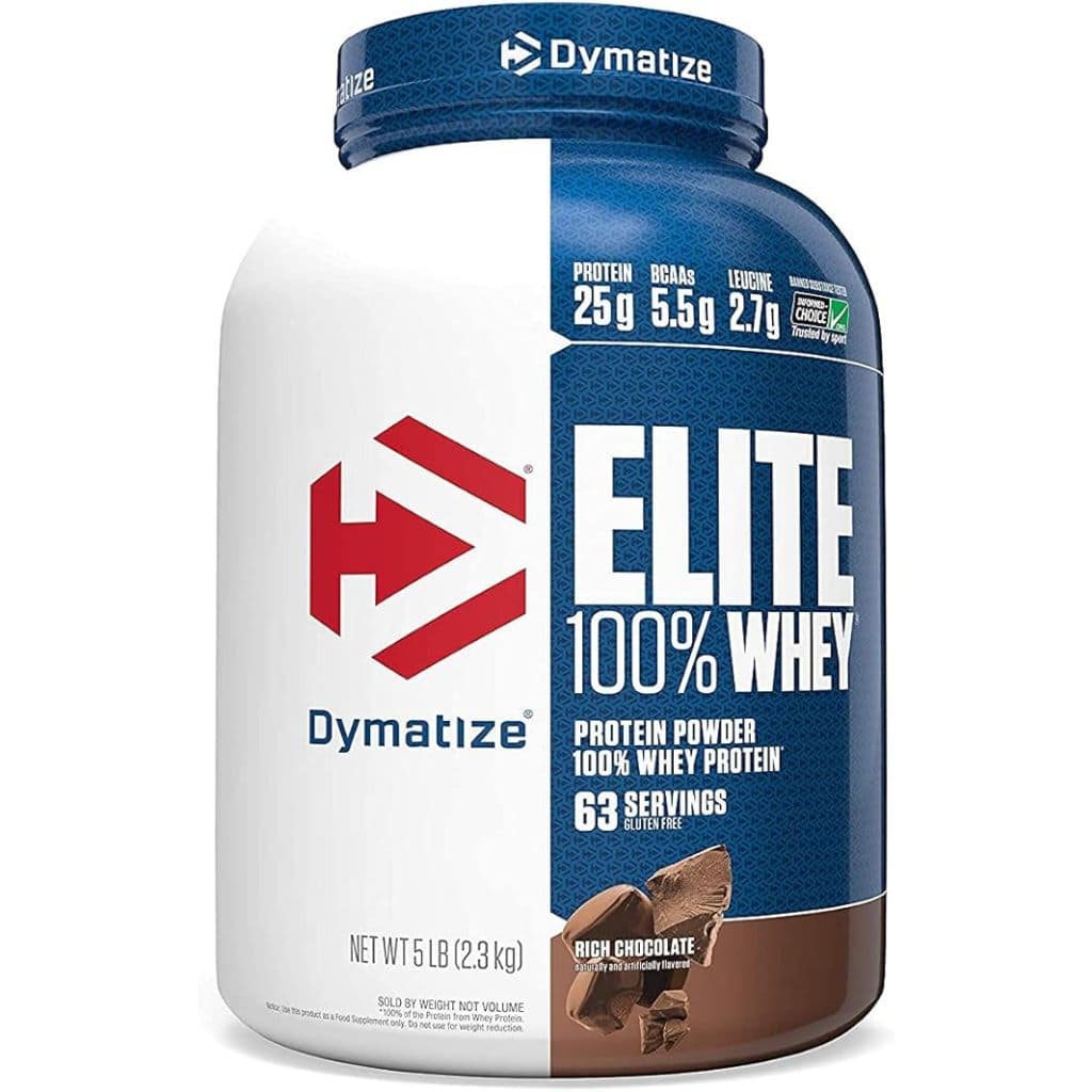 Whey Protein 100% Elite 2,3Kg Sabor Chocolate - Dymatize Nutrition Proteína Importada