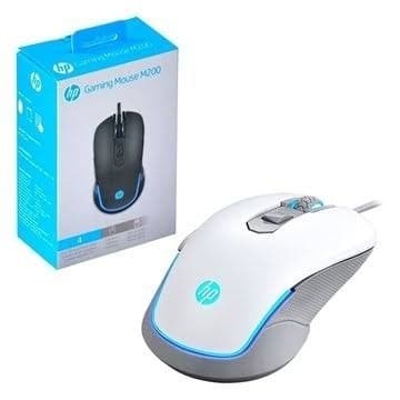 Mouse Gamer HP Gaming Mouse N200 sem Fio Branco com Luz Azul