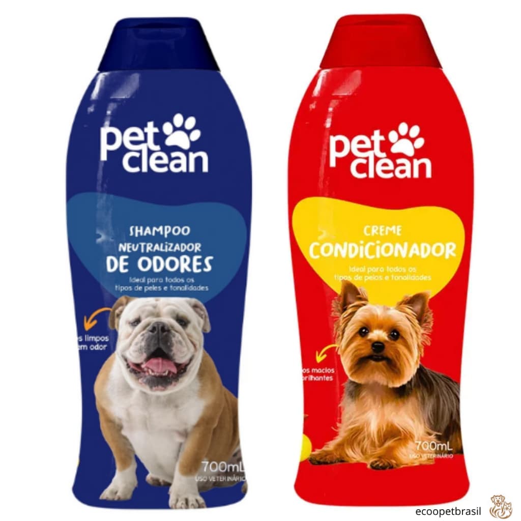 Shampoo Banho Pet Shop para Cachorro e Gato Neutralizador de Odores 700 ml Pet Clean | Condicionador