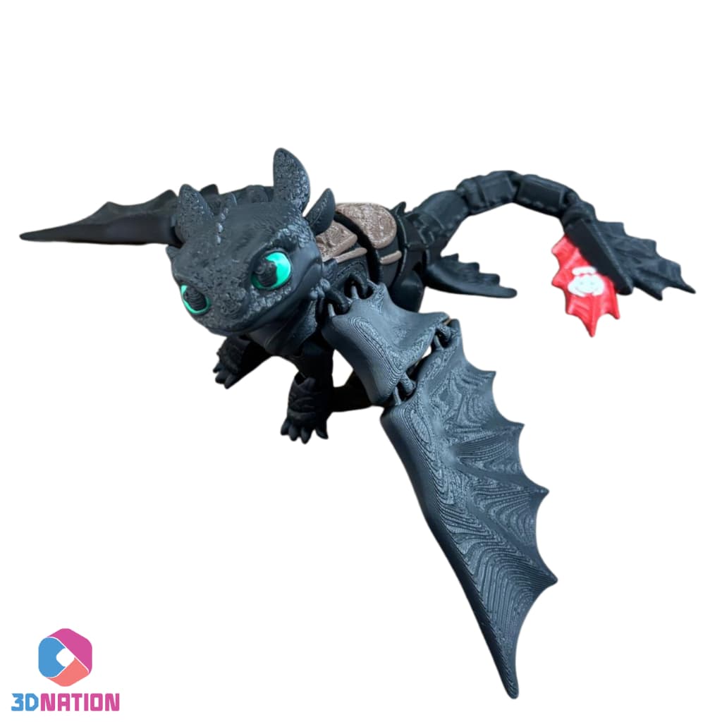 Boneco Como Treinar Seu Dragão Banguela Soluco Furia da Luz figure Articulado 3D - Filme