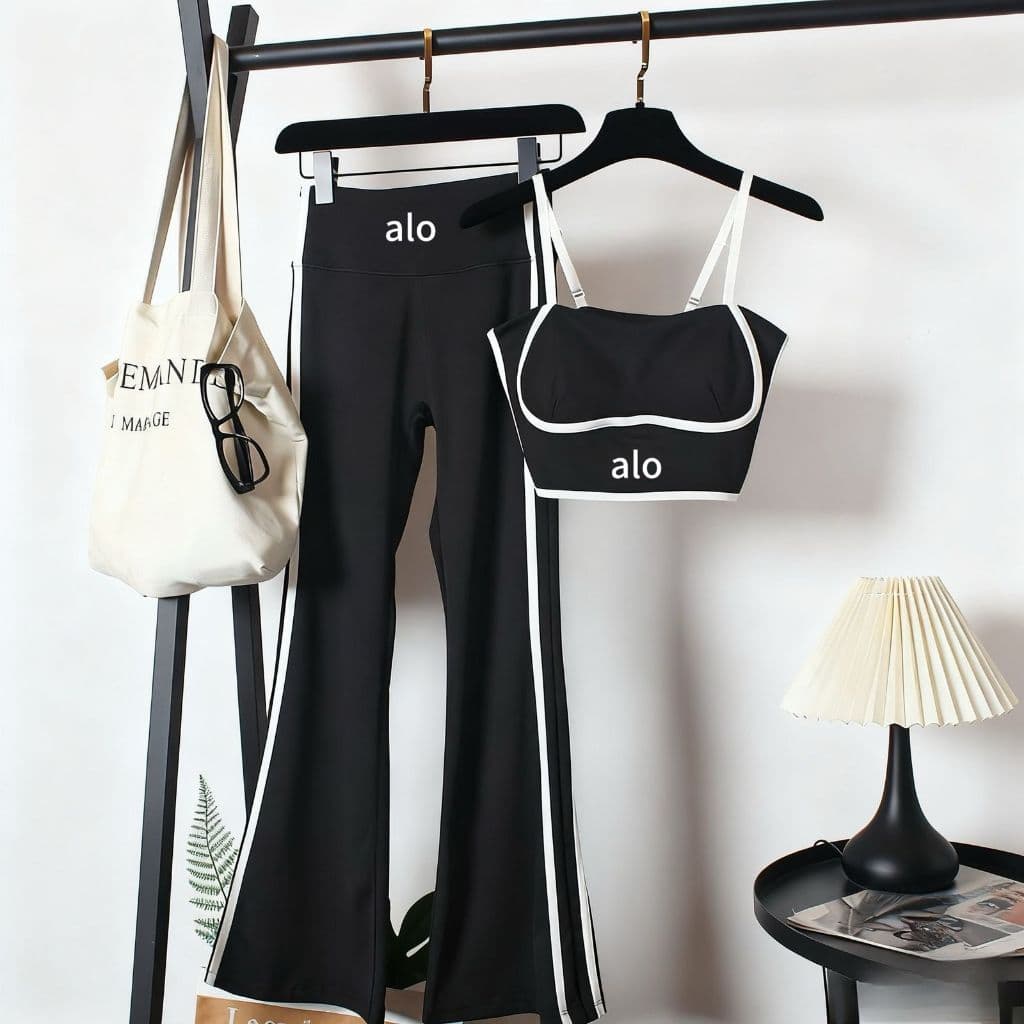 Conjunto de roupa interior esportiva feminina verão cintura alta Leggings Fitness Wear correndo Yoga Pilates absorção