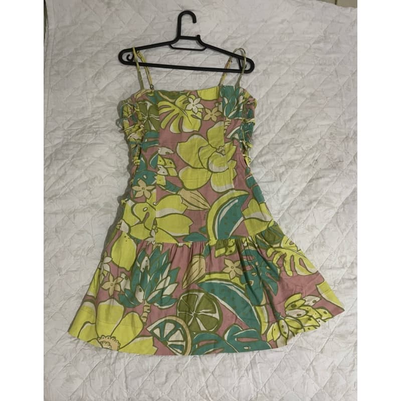 Vestido Farm curto vestido estampado vestido rodado vestido casual