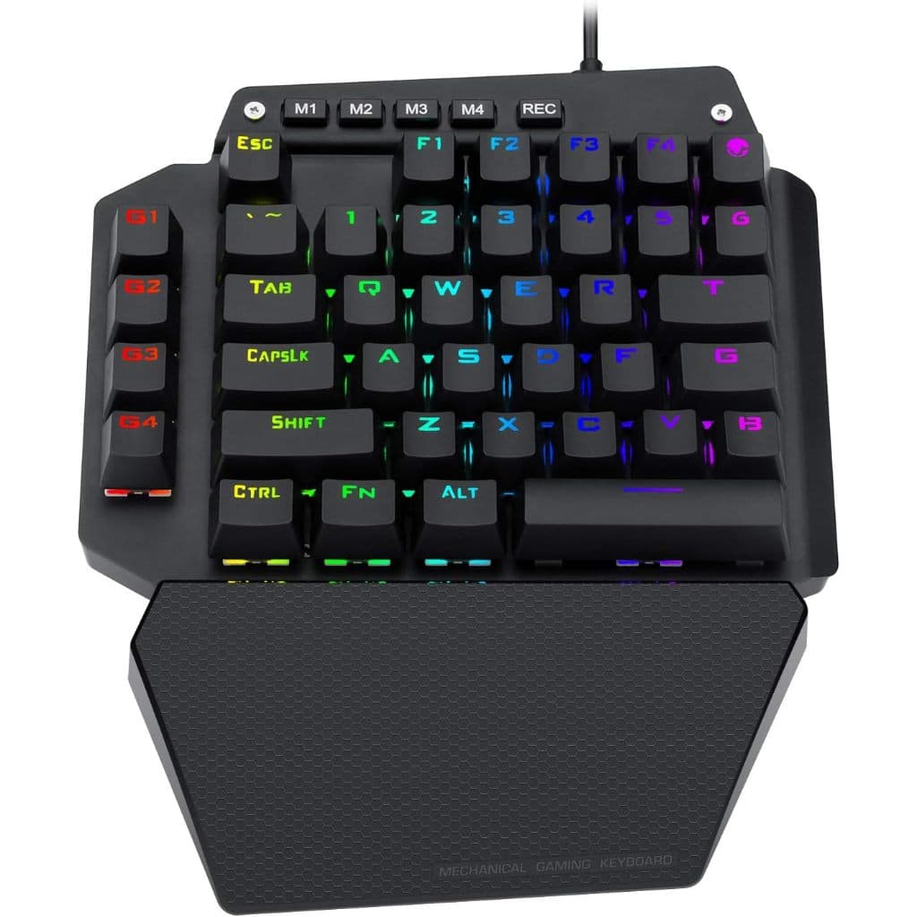 Teclado Mecânico de Uma Mão 44 Teclas RGB HotSwap para Jogos e Macros – E-YOOSO