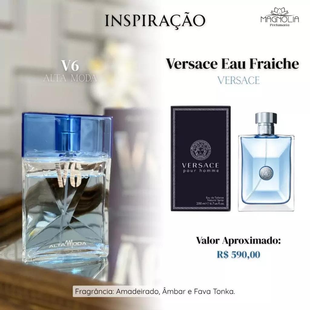 Perfume V6 - Perfume Masculino Importado Fragrância Internacional Marca Alta Moda 61238