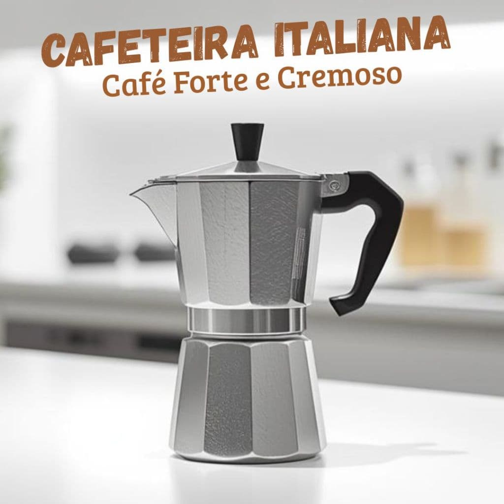 Cafeteira Italiana Alumínio | Café Expresso Forte Sem Filtro | Moka Tradicional Café Rápido e gostoso