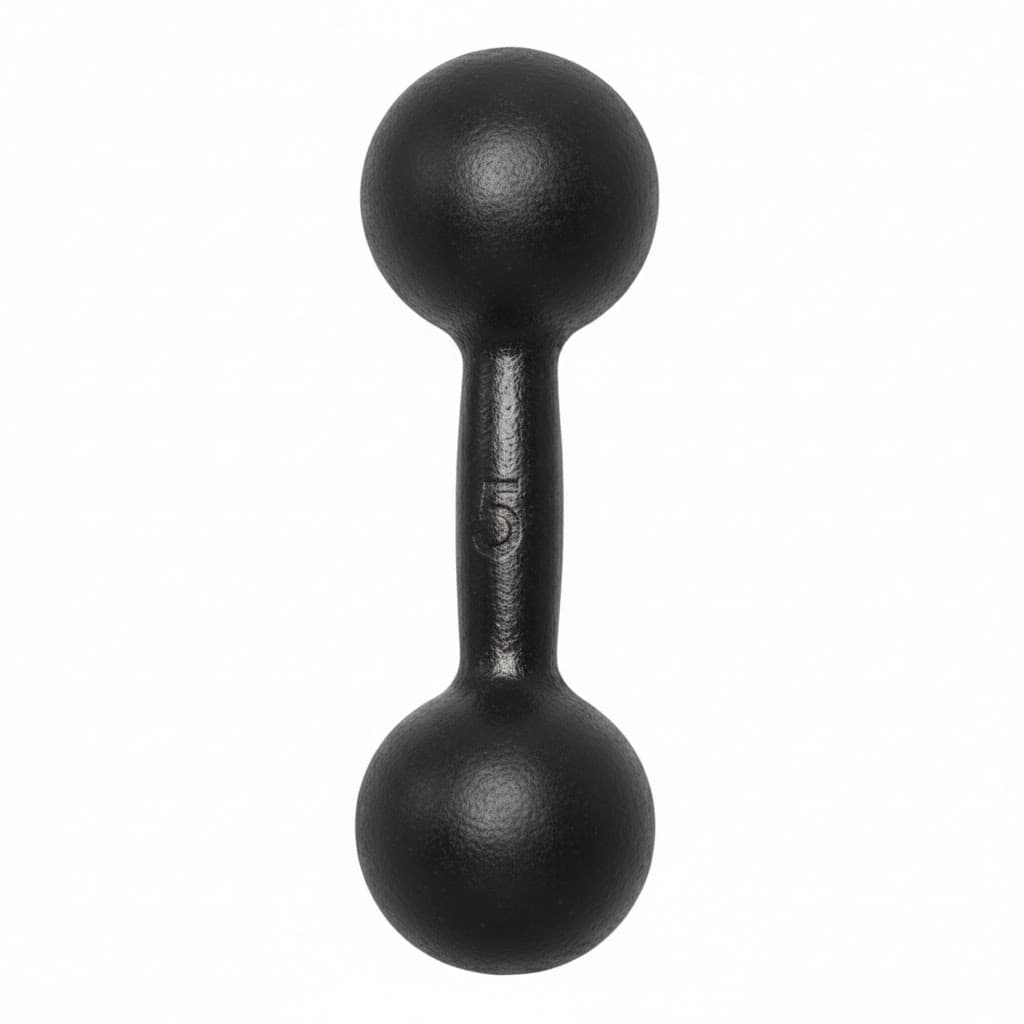 Halter Bola 5kg Pintado Peso Dumbbell Exercício Força Musculação Gym Pilates Fisioterapia Academia Em Casa